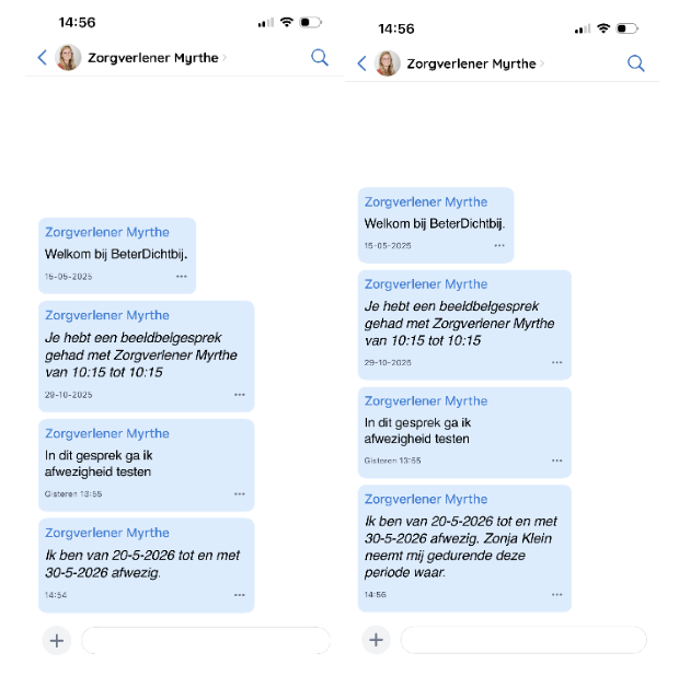 Voorbeeld gesprek