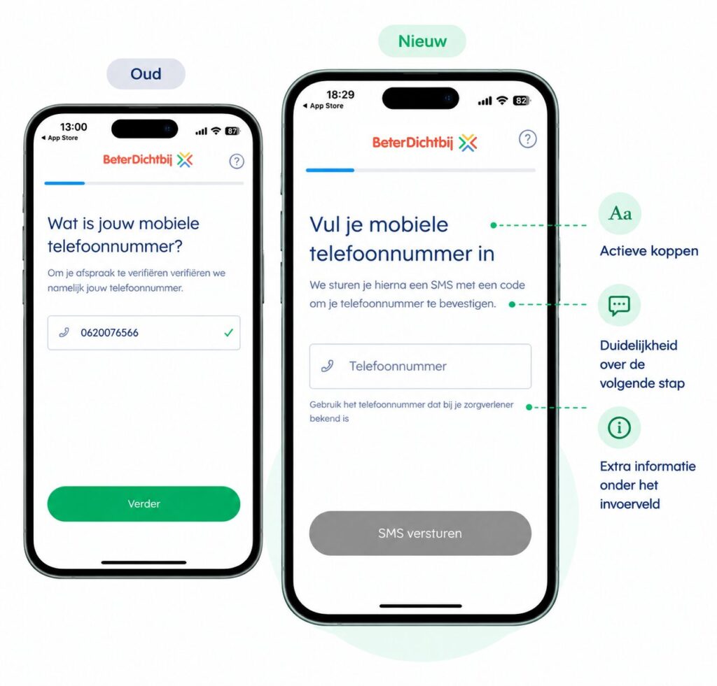 De BeterDichtbij-app activeren is nu nog duidelijker