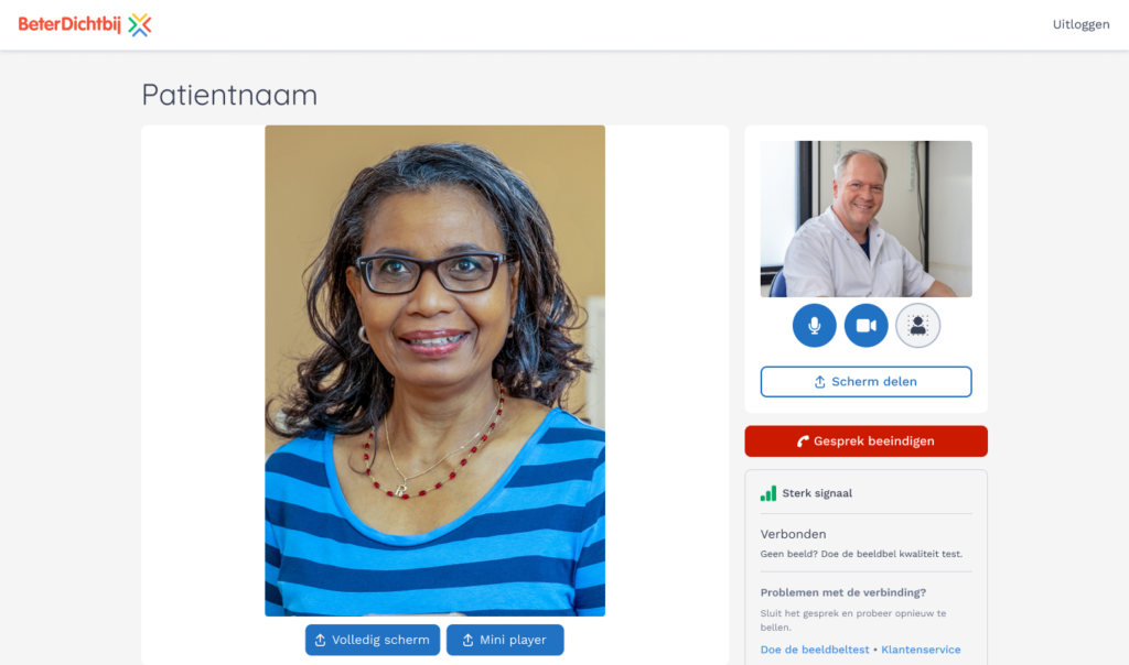updates beeldbellen webplatform
